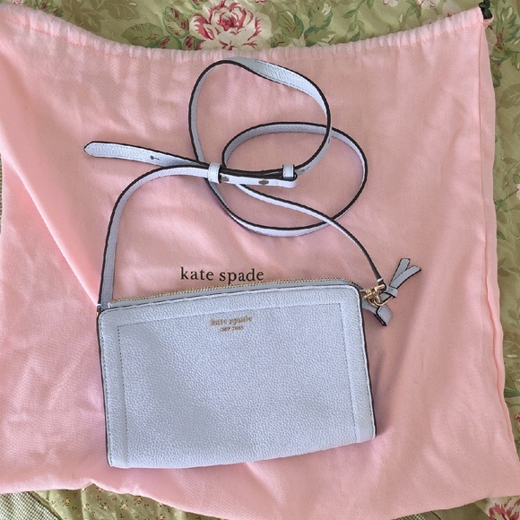 kate spade Handbags - Kate Spade Knott Small Sky Blue Crossbody Bag and Dustbag